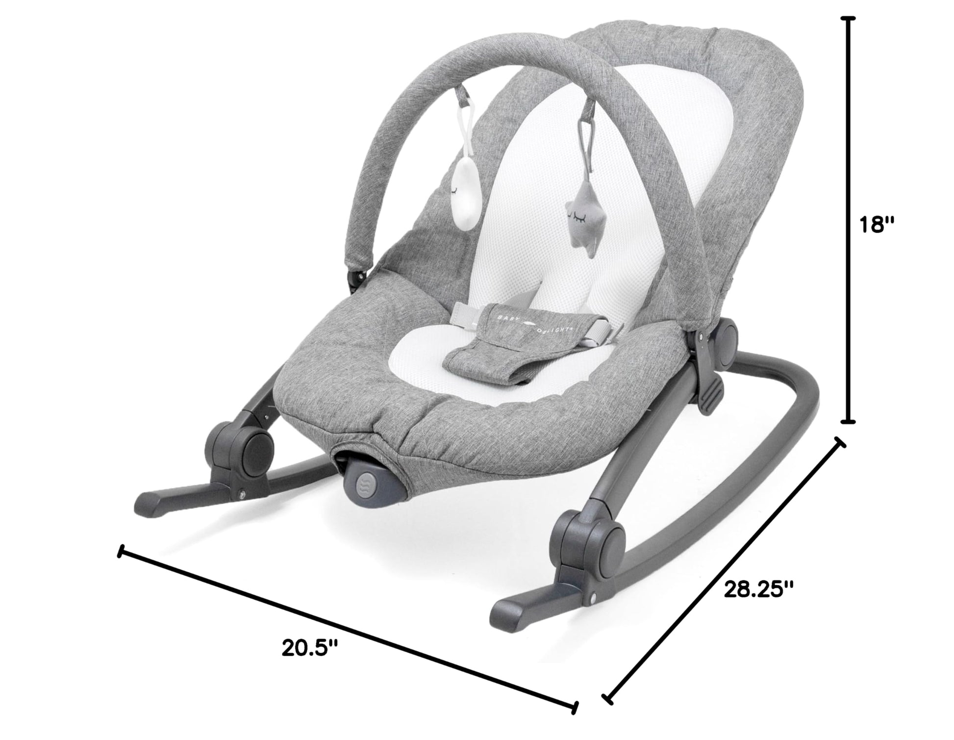 Baby Delight Aura Deluxe portable bouncer lifestyle setting in nursery