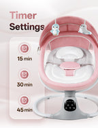 MelloBubbz baby swing with mosquito net attached
