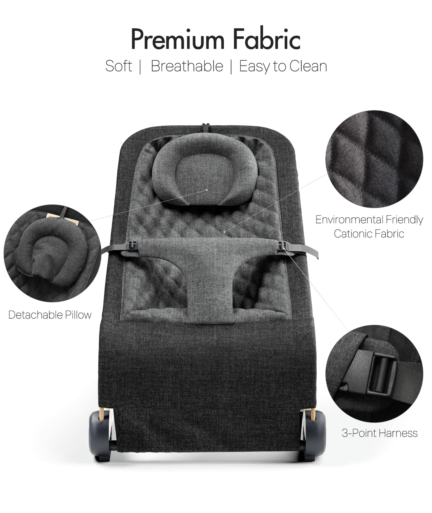 Fodoss infant bouncer foldable frame mechanism