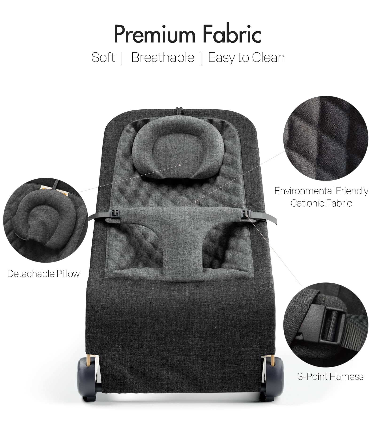 Fodoss infant bouncer foldable frame mechanism