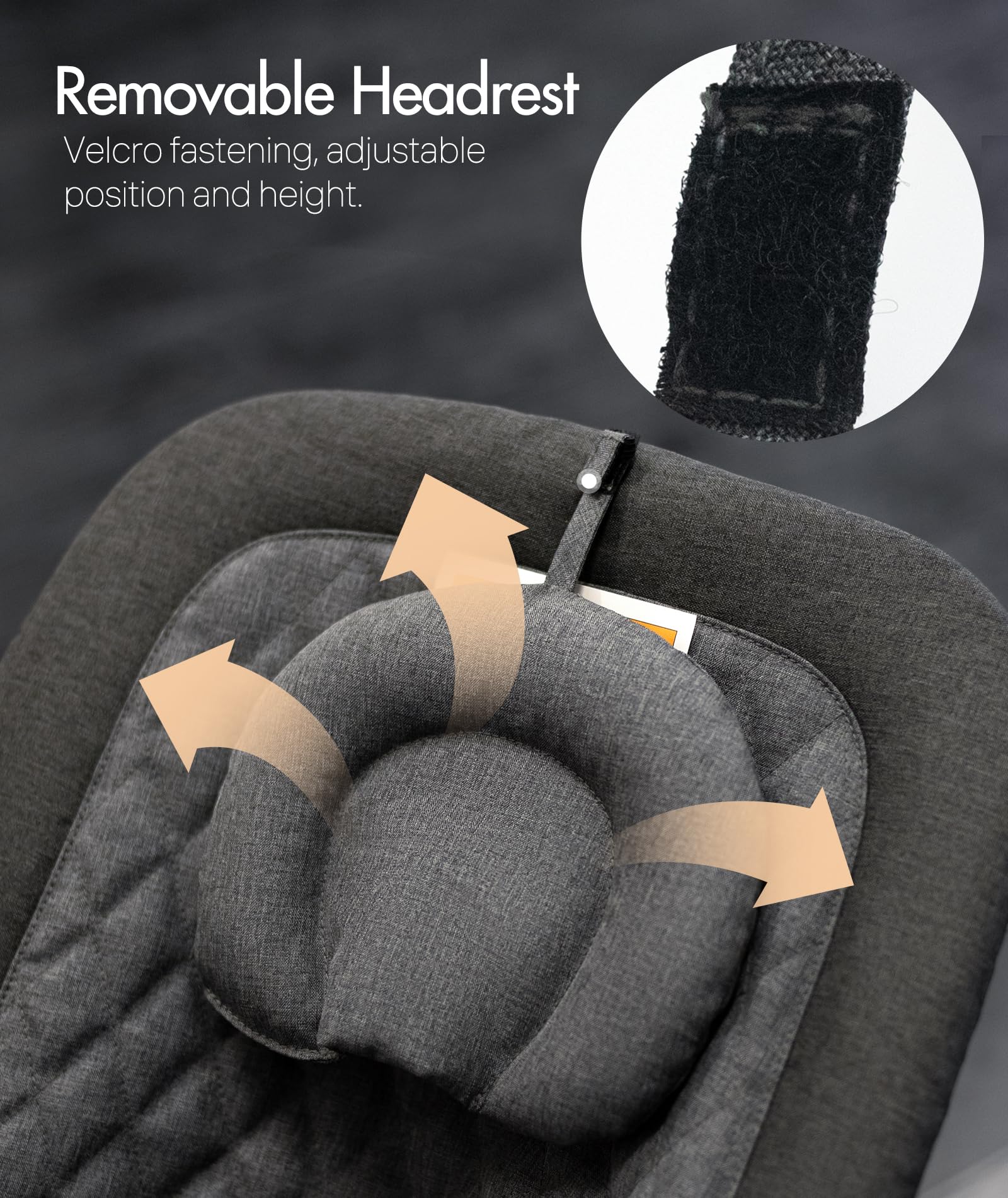 Fodoss baby bouncer breathable fabric detail