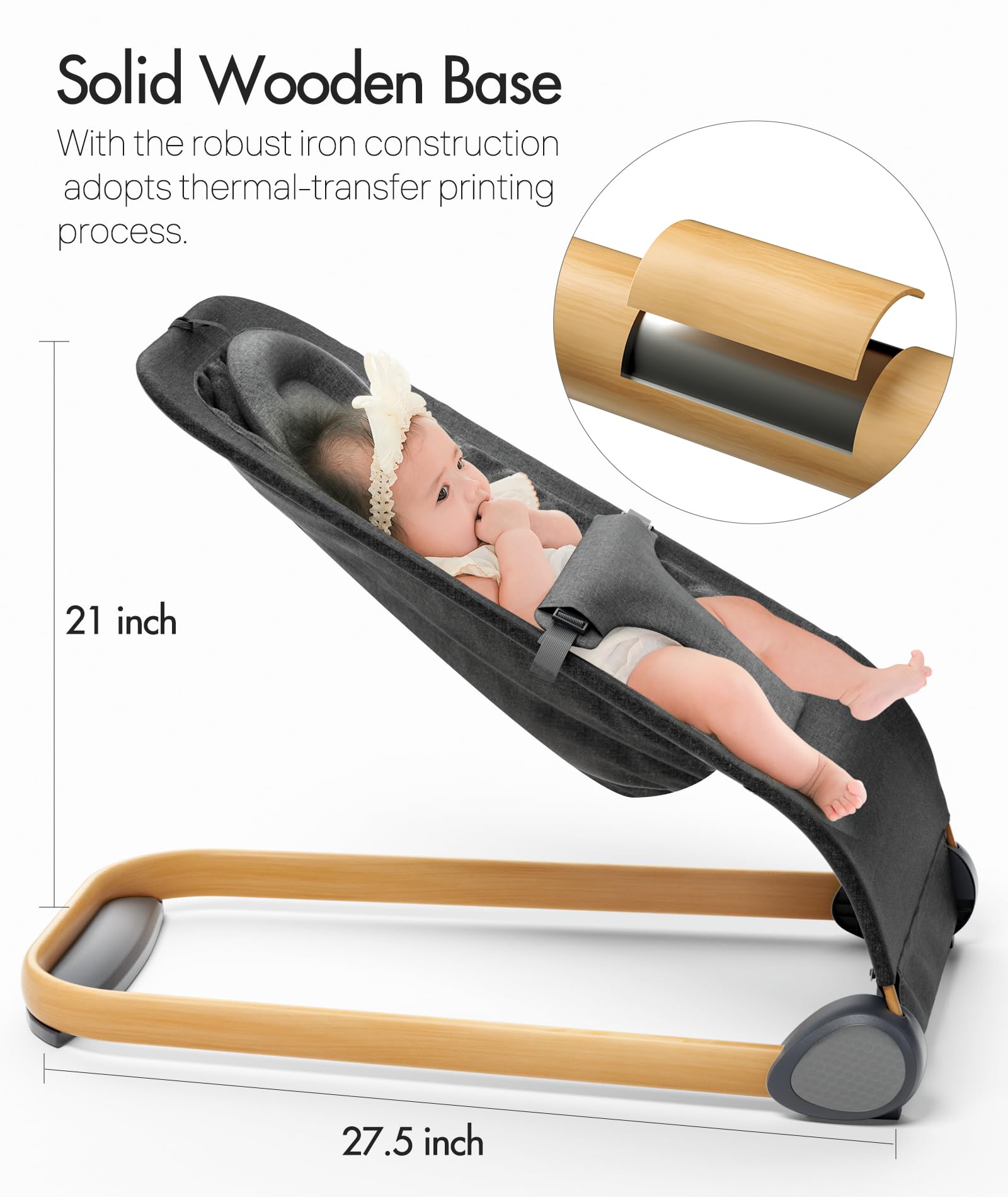 Fodoss portable bouncer seat with baby