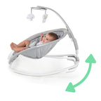 Side profile of the Ingenuity infant to toddler rocker showing recline positions.