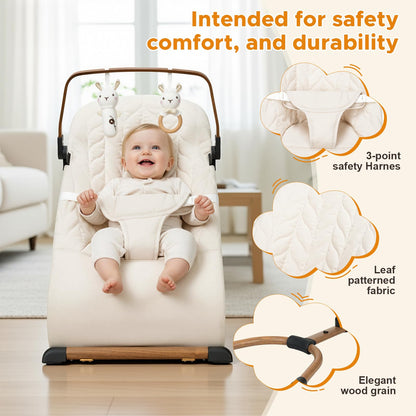 Folded Wnttmt baby bouncer for travel storage