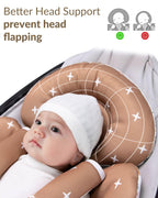 Generic reversible baby swing insert showing plush velvet side