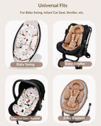 Generic car seat support pad showing breathable mesh reverse side