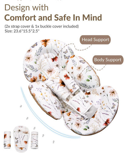 Full set of infant insert with head support and harness pads