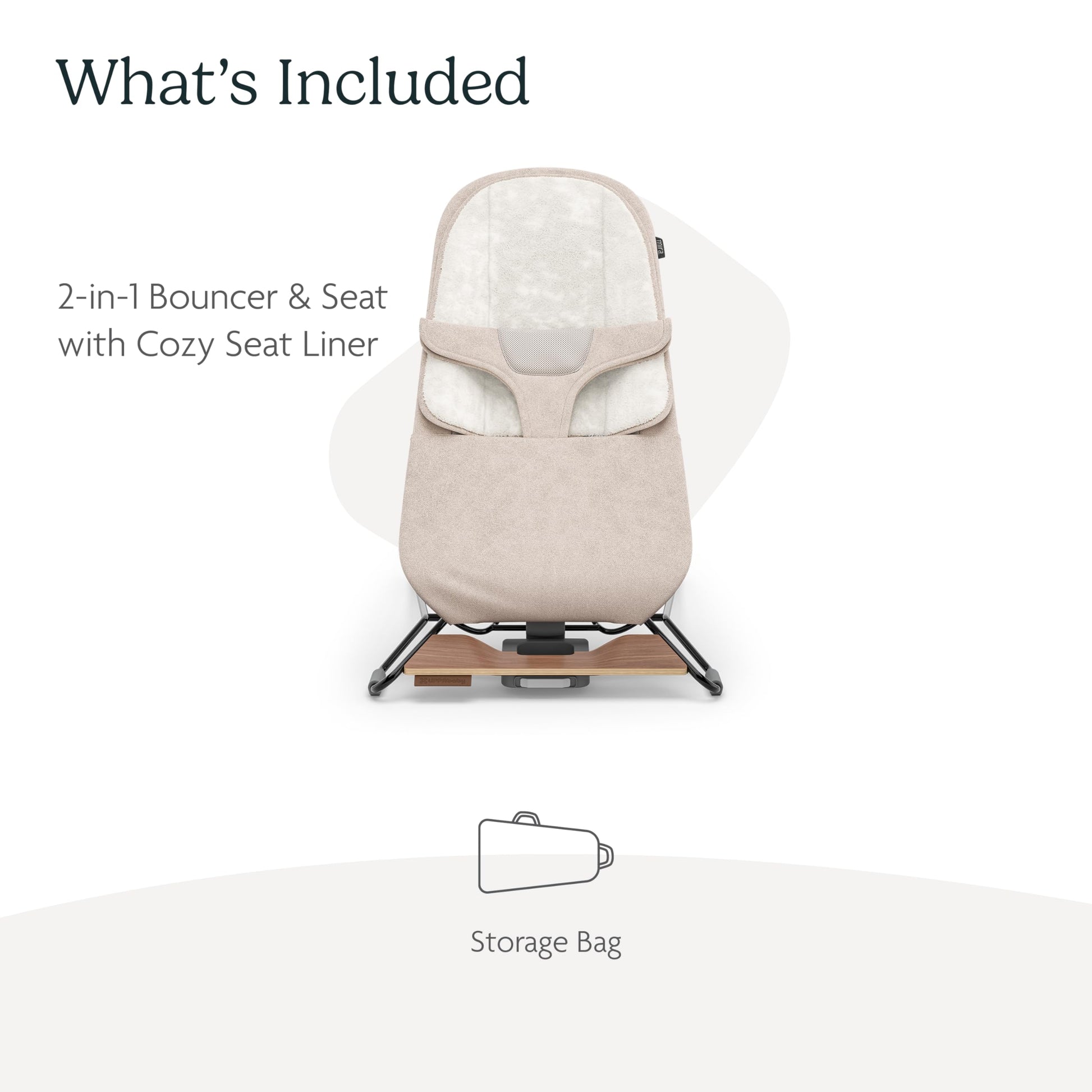 UPPAbaby Mira Bouncer showing toddler seat configuration