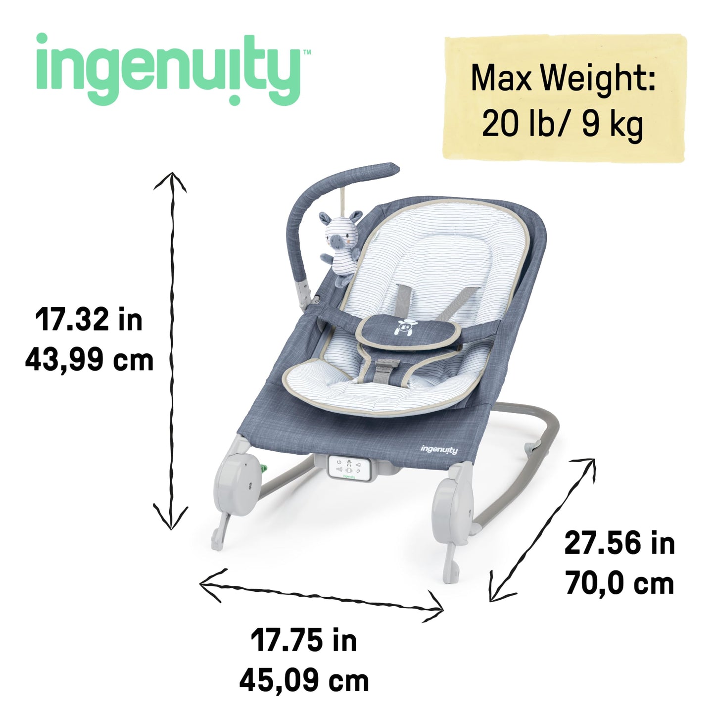 Ingenuity baby bouncer folded flat for storage
