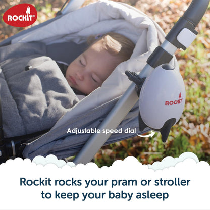 Rockit baby rocker attached to a stroller side frame