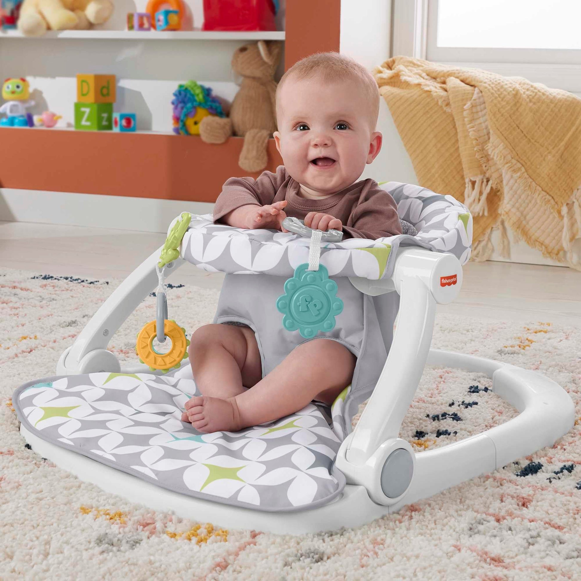 Fisher Price infant floor seat with developmental toys attached