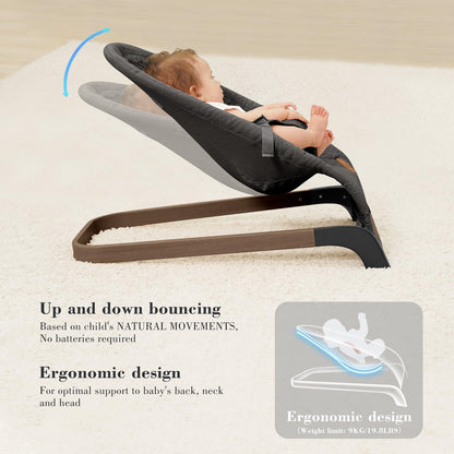 Folded Angelbliss baby bouncer for portability