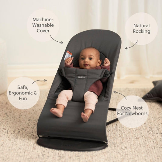 BabyBjörn Bouncer Balance Soft 2-in-1 adjustable seat design