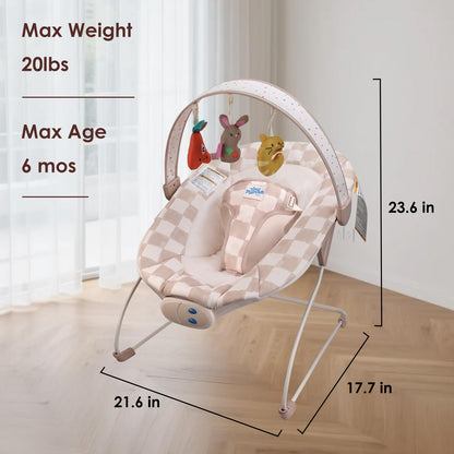 Compact foldable design of Tiny Marvels bouncer seat