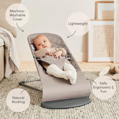 BabyBjörn Bouncer Bliss side profile showing adjustable positions