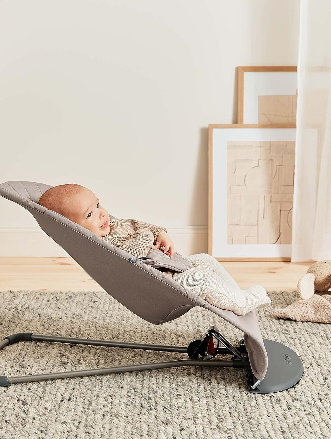 BabyBjörn Bouncer Bliss folded for easy storage