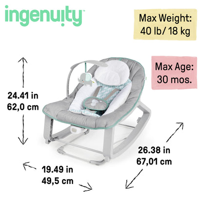 Ingenuity 3-in-1 seat with 5-point safety harness
