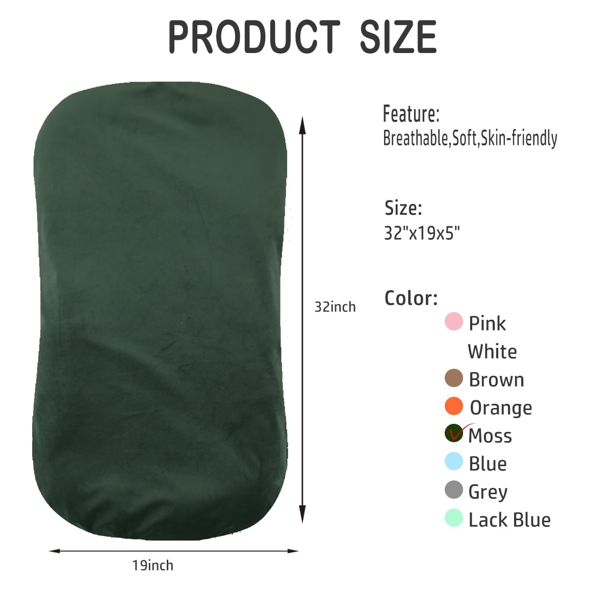Side angle view of Bubbyhuts baby nest lounger for newborns