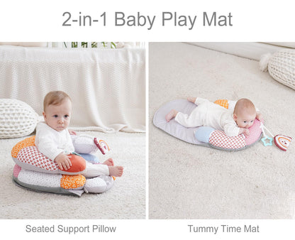 Miimer baby mat with detachable support prop for newborn development