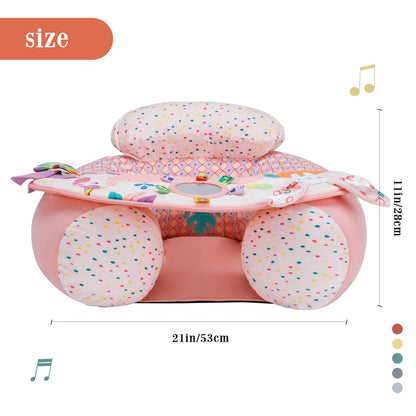 Top view of unicorn design baby floor seat for sitting training