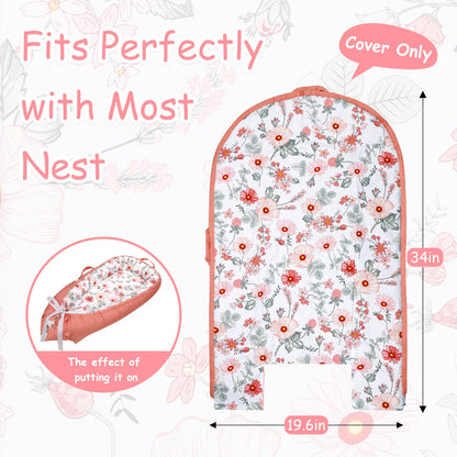 Close up of breathable cotton fabric on pink baby cover