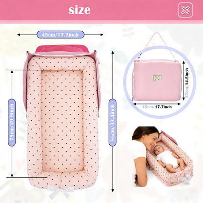 Perfuw portable baby bed folded as a travel bag