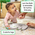 Side angle view of Ingenuity Loni Sloth floor seat