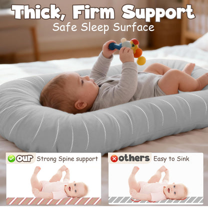 Portable infant floor cushion for tummy time support