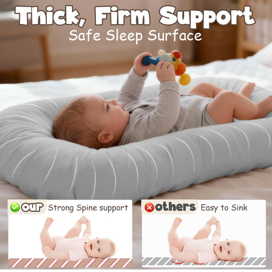 Portable infant floor cushion for tummy time support