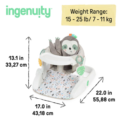 Ingenuity Loni Sloth seat insert removed for tummy time