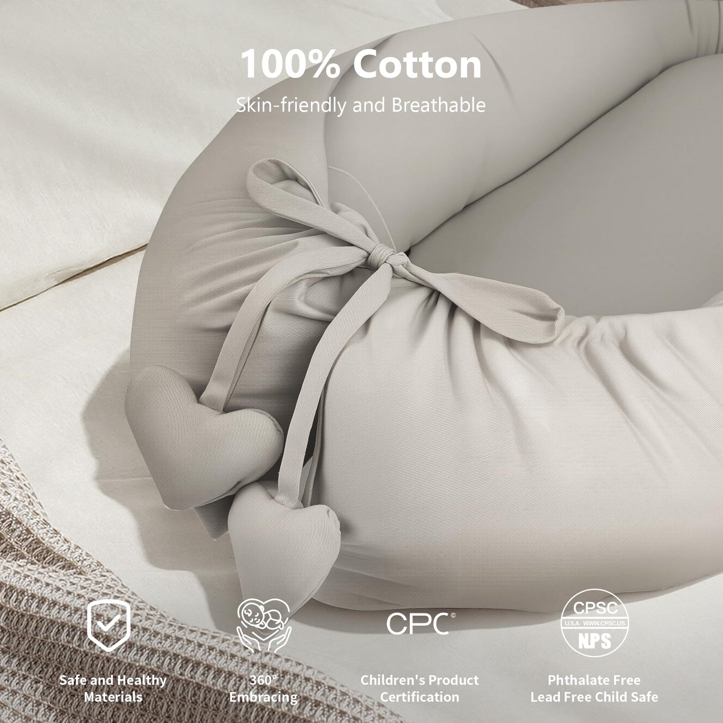 Tarjodgy newborn infant nest with carry handle