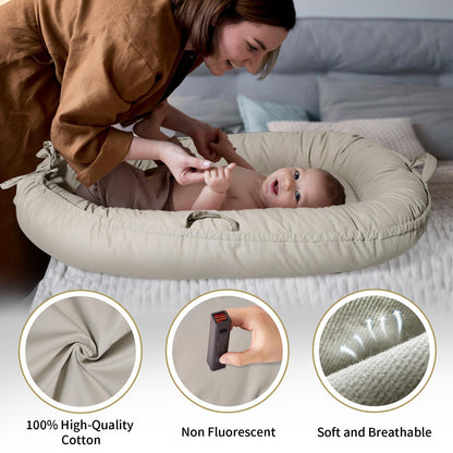 Side profile of Tarjodgy portable baby lounger