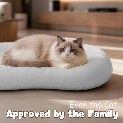 Baby playing safely on portable floor lounger