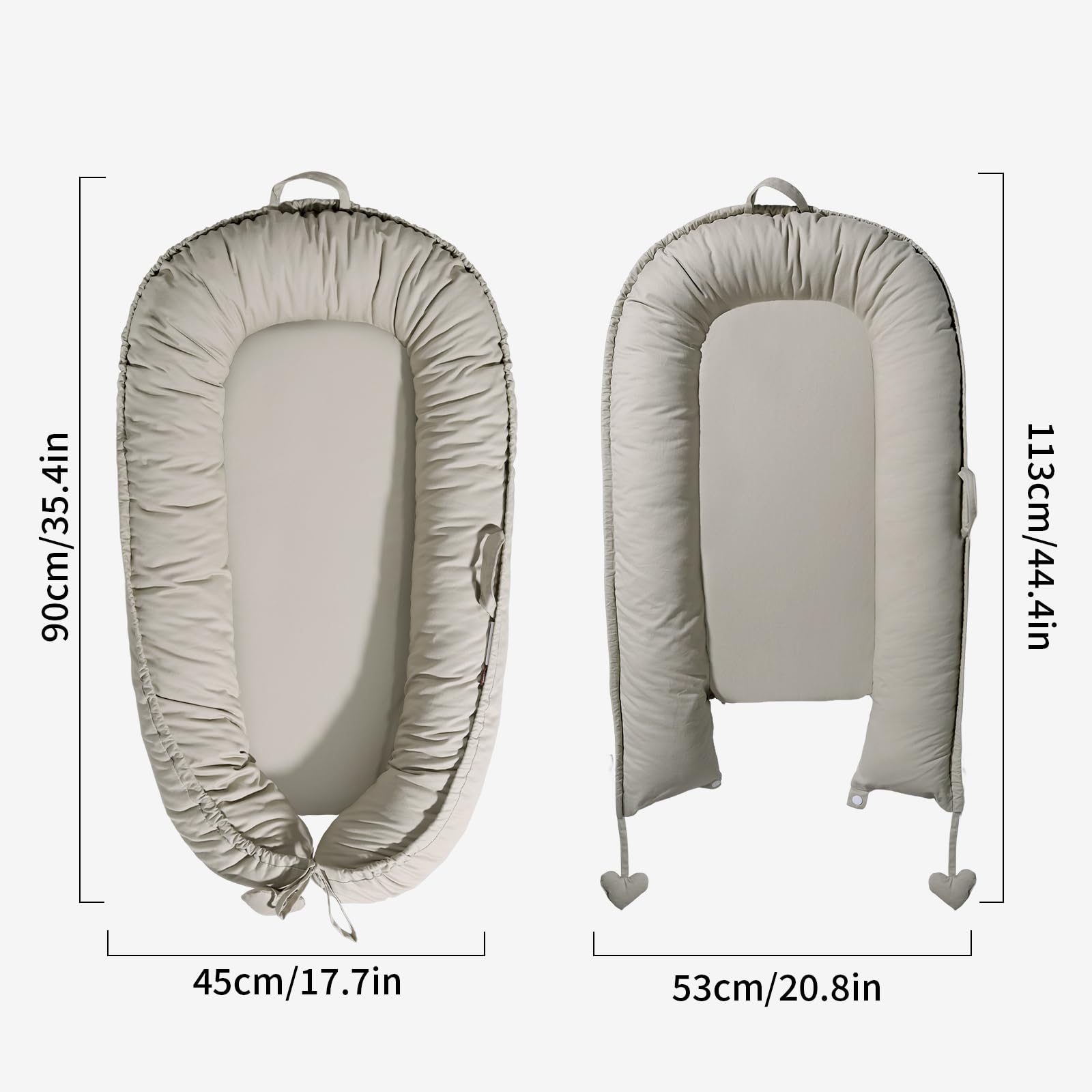 Tarjodgy baby lounger showing 360 degree bumper support