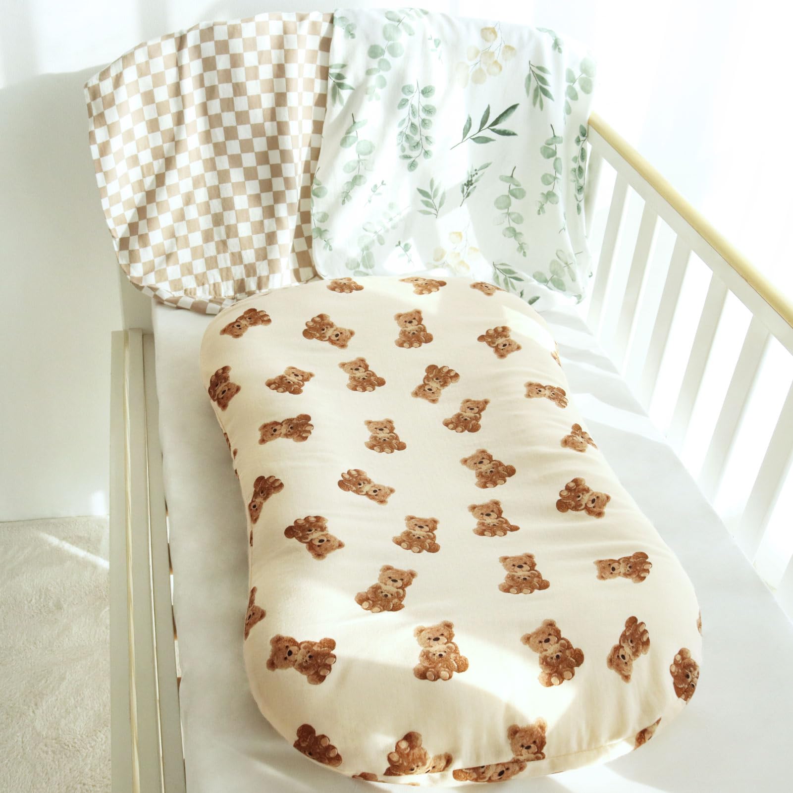Infant lounger cover packaging and product branding