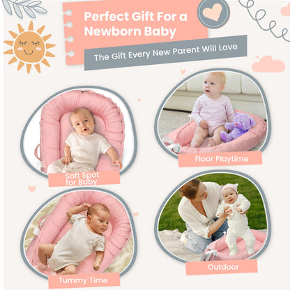 Soft baby lounge nest for travel and home