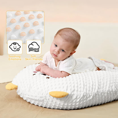 Zixnexkoo infant lounger demonstrated in a modern living room setting