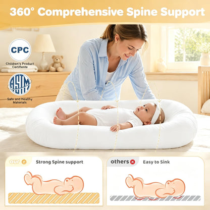 JQFORUIH baby lounger showing bionic design structure
