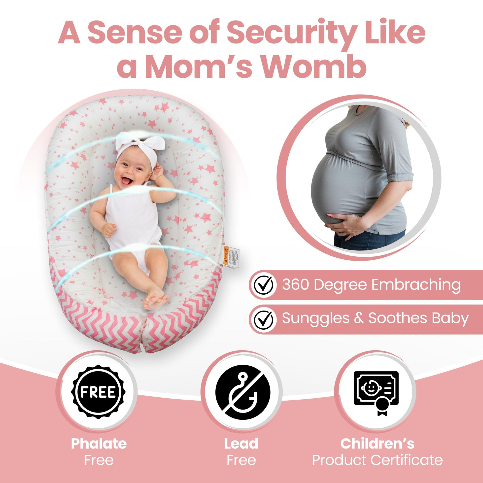 Elysium Products baby nest with mosquito net deployed