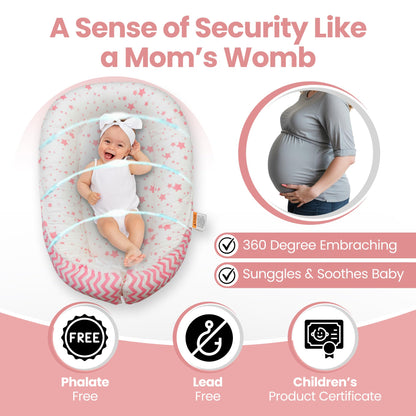Elysium Products baby nest with mosquito net deployed
