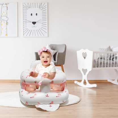 Tdtok inflatable baby seat being used for travel and play