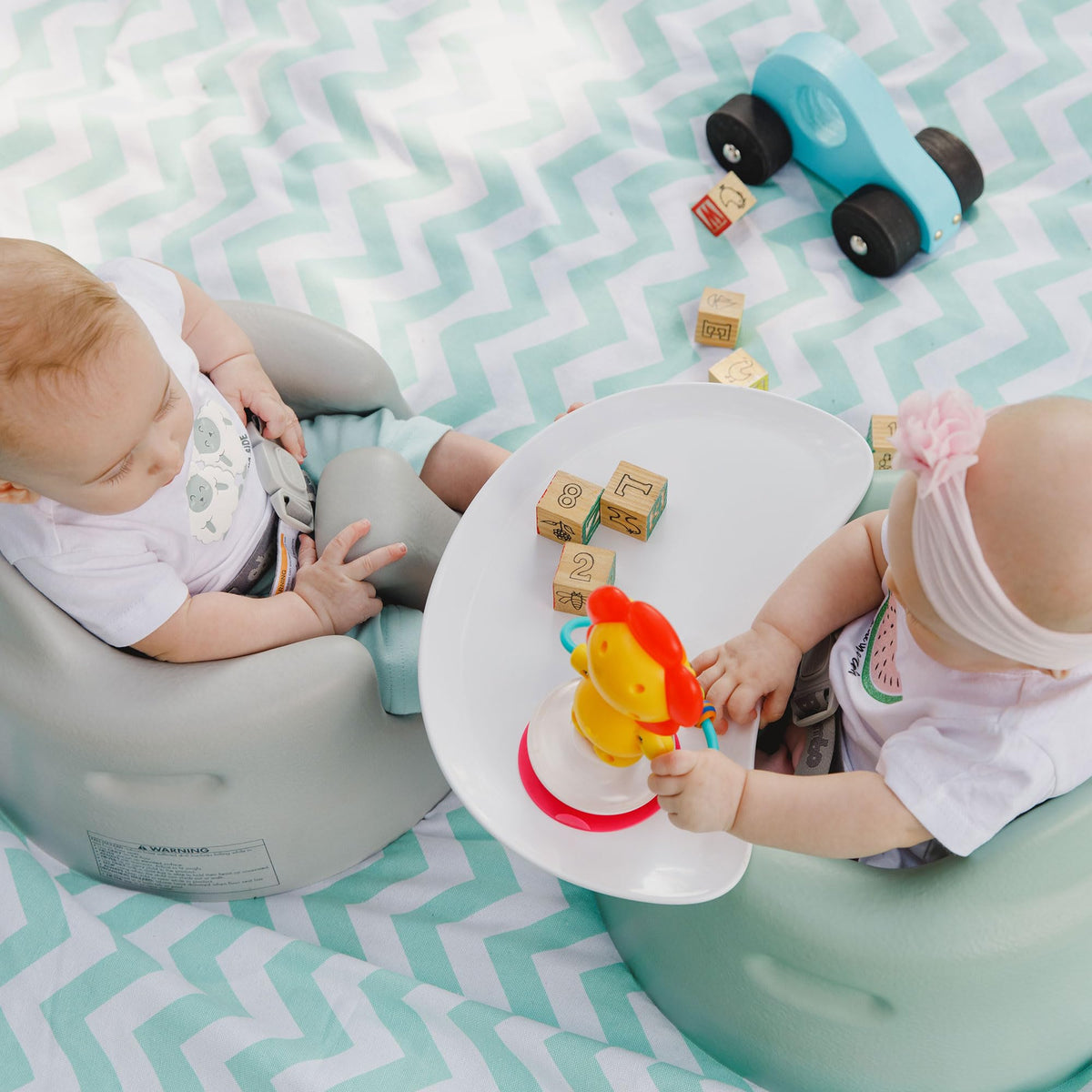 Bumbo ivory white seat tray for babies