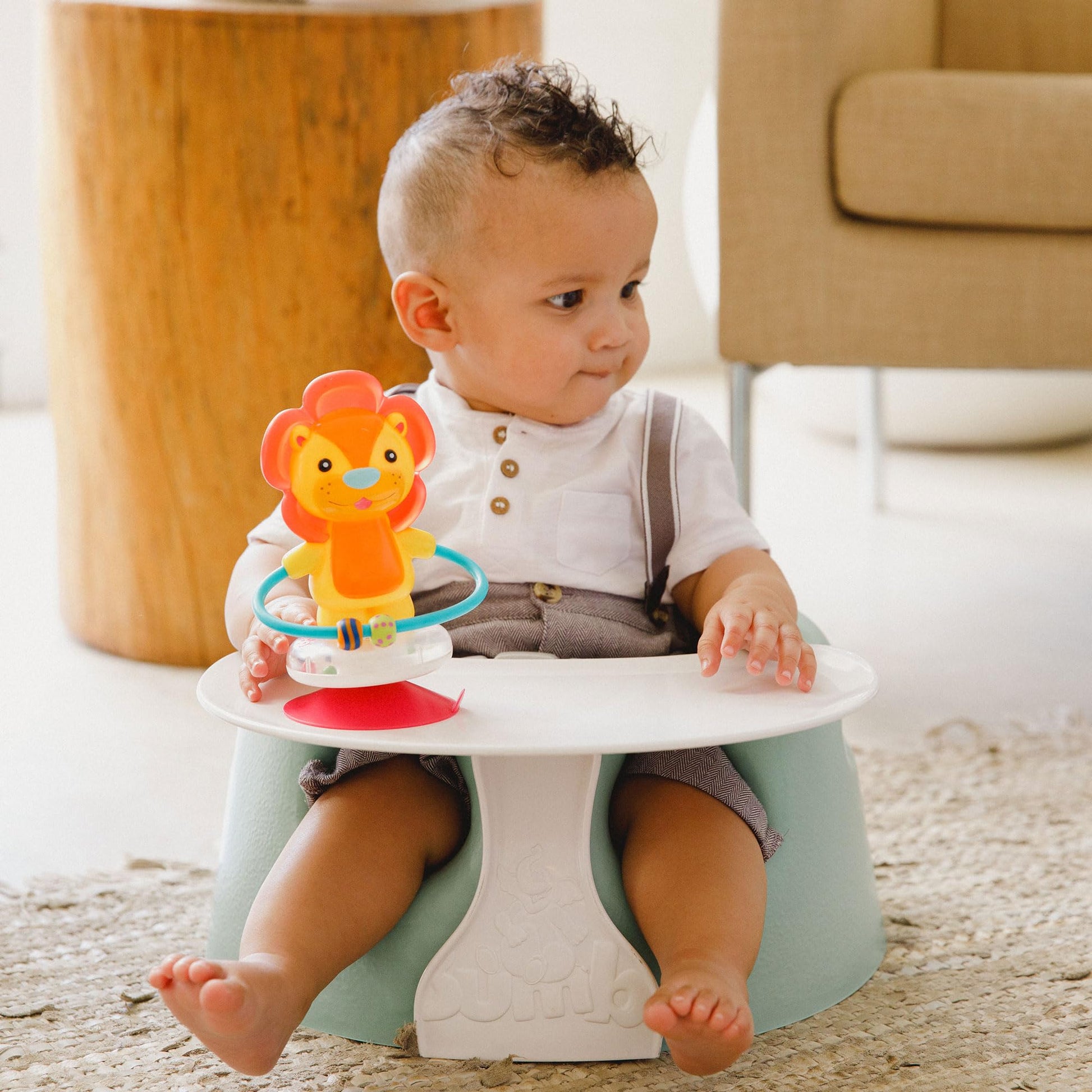 Bumbo floor seat tray packaging and product