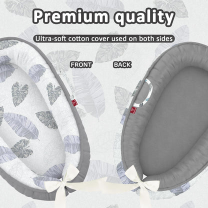 Jwpehoe portable baby nest with two-way zipper detail