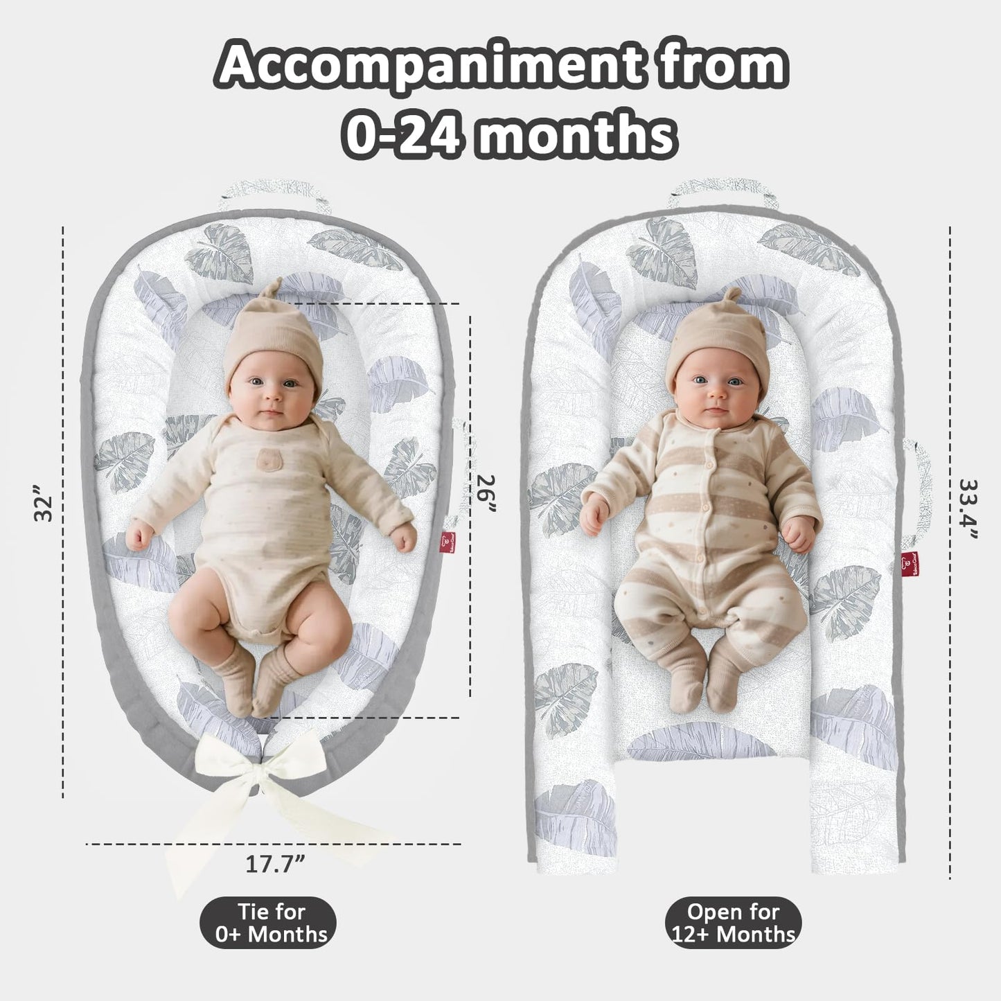 Jwpehoe baby lounger being carried for travel use