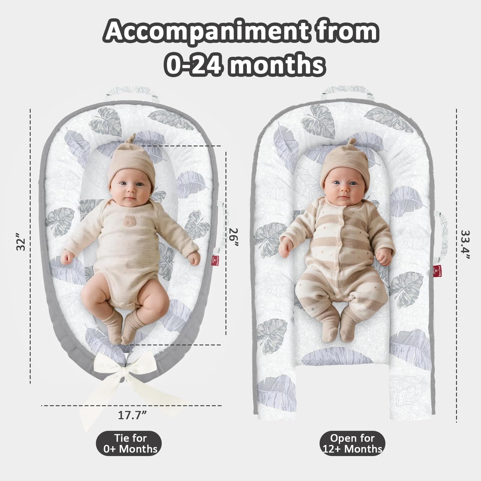 Jwpehoe baby lounger being carried for travel use