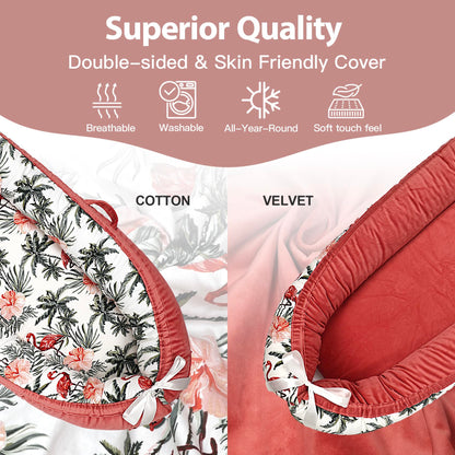 Travel-friendly infant lounger for home and outdoor use
