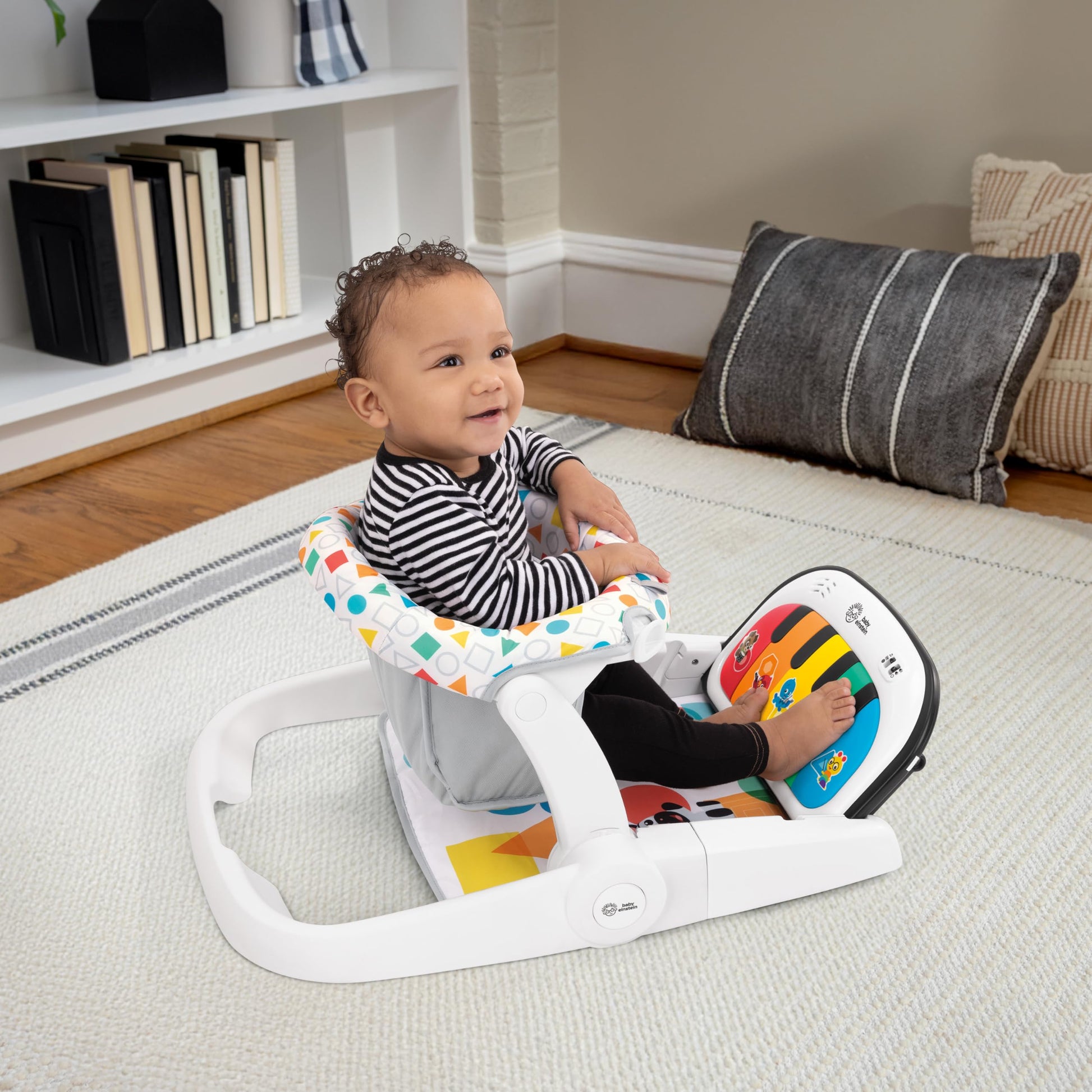 Close up of Baby Einstein sensory toys for baby development
