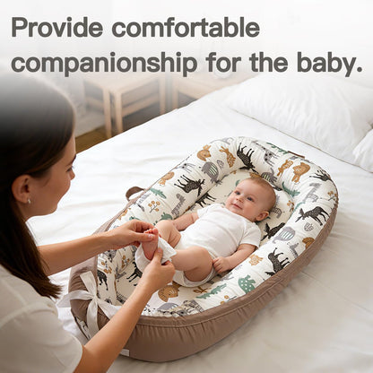 Bubbyhuts baby lounger removable organic cotton cover detail