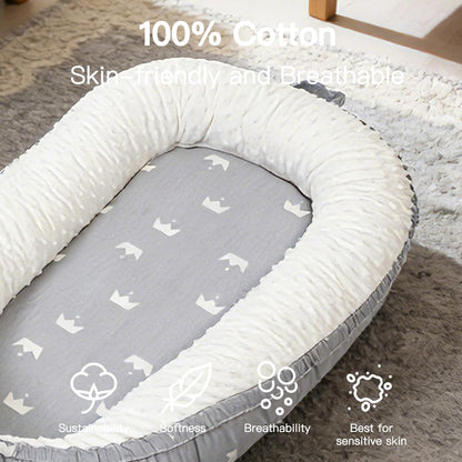 Bubbyhuts baby lounger rainbow design for tummy time